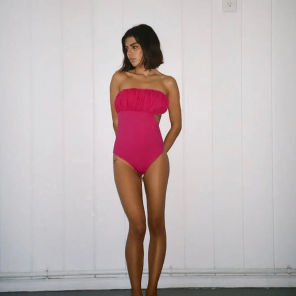 *ZARA NEW combination strapless swimsuit - Picture 2 of 10